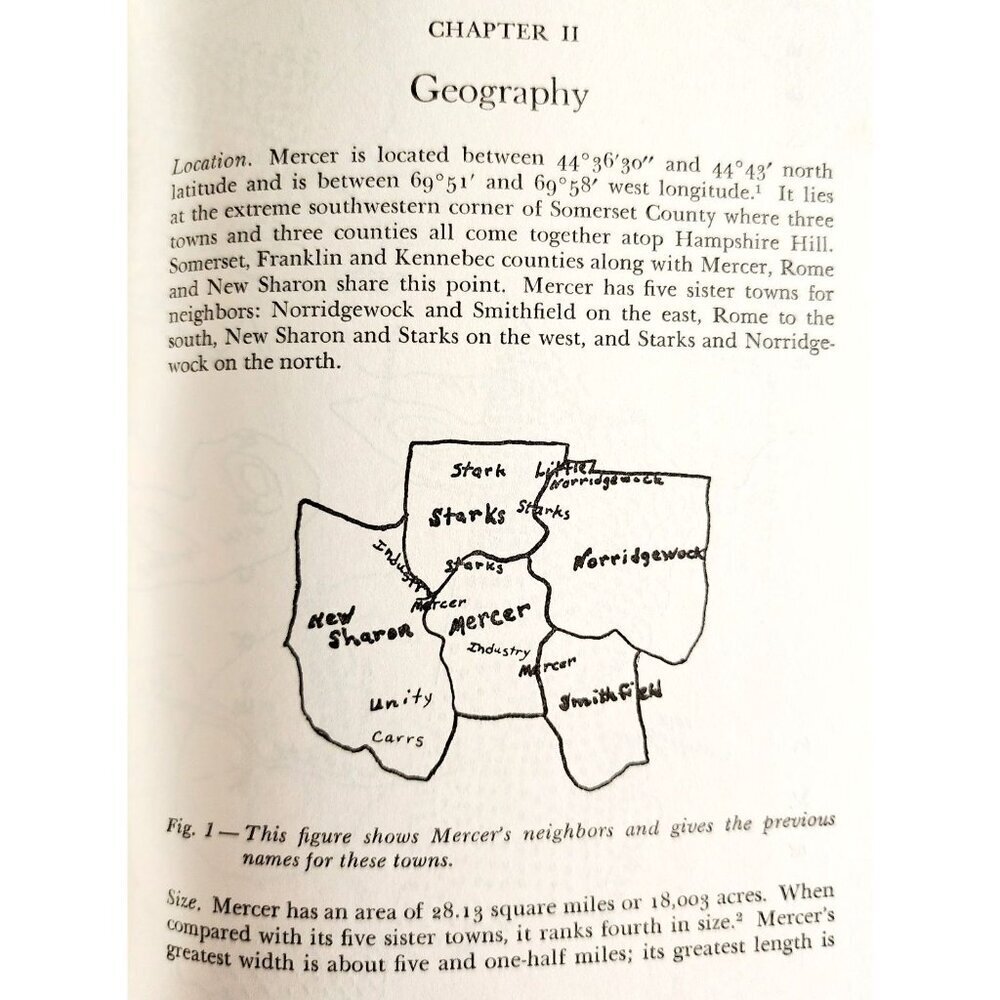1977 History Of Mercer Maine 1782-1974 1st Edition HC Harold Owens Smith E67 - Picture 4 of 7